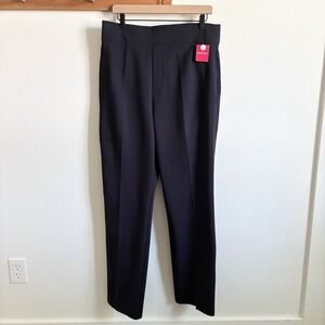 NWT Spanx Slim Straight Ponte Navy Blue Pants Compression Pull On Womens 1X Tall